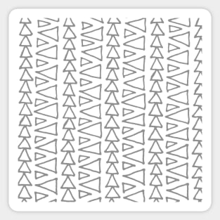 Dark Grey and White Hand Drawn Geometric Pattern Sticker